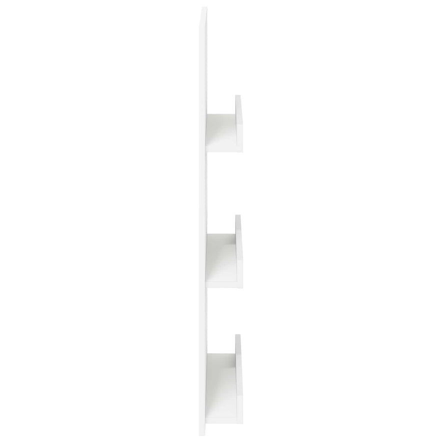 Tijdschrift Rek Met Plank Wit 51 X 11 X 102 Cm Bewerkt Hout