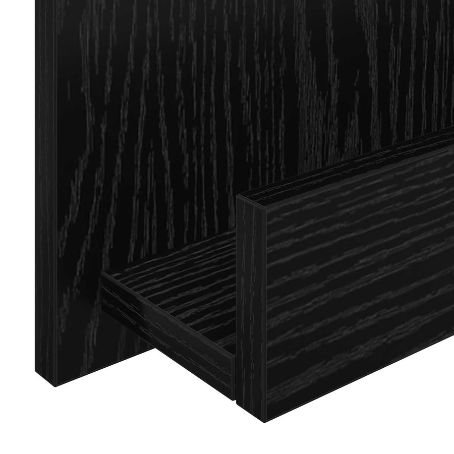 Tijdschrift Rek 51 X 11 X 102 Cm Bewerkt Hout Zwart eiken