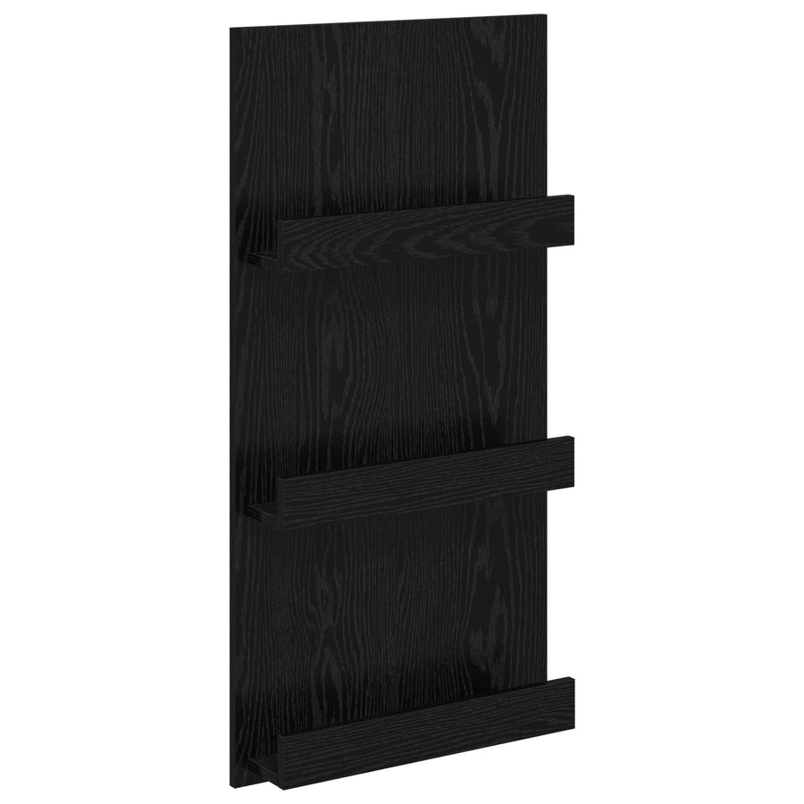 Tijdschrift Rek 51 X 11 X 102 Cm Bewerkt Hout Zwart eiken