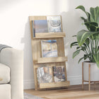 Tijdschriftrek bewerkt hout Sonoma eiken 51x11x102 cm
