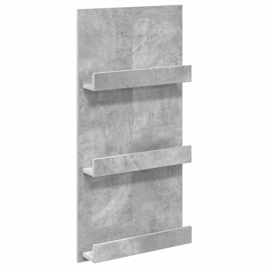 Tijdschrift Rek Beton Grijs 51 X 11 X 102 Cm Bewerkt Hout Betongrijs
