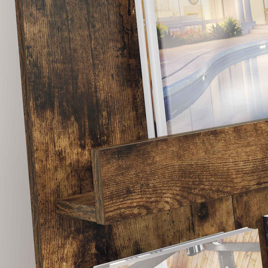 Tijdschrift Rek 51 X 11 X 102 Cm Bewerkt Hout Gerookt eiken