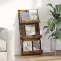 Tijdschrift Rek Gerookt eiken 51 x 11 x 102 cm Bewerkt hout