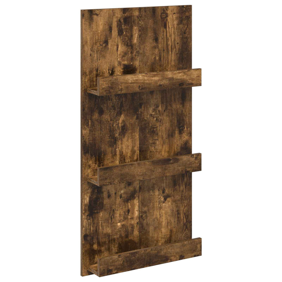 Tijdschrift Rek 51 X 11 X 102 Cm Bewerkt Hout Gerookt eiken
