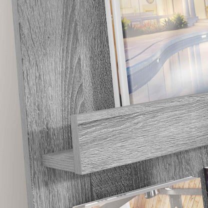 Tijdschrift Rek 51 X 11 X 102 Cm Bewerkt Hout Grijs sonoma