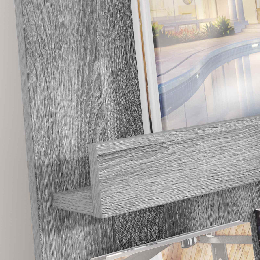 Tijdschrift Rek 51 X 11 X 102 Cm Bewerkt Hout Grijs sonoma