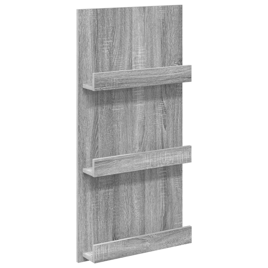 Tijdschrift Rek 51 X 11 X 102 Cm Bewerkt Hout Grijs sonoma