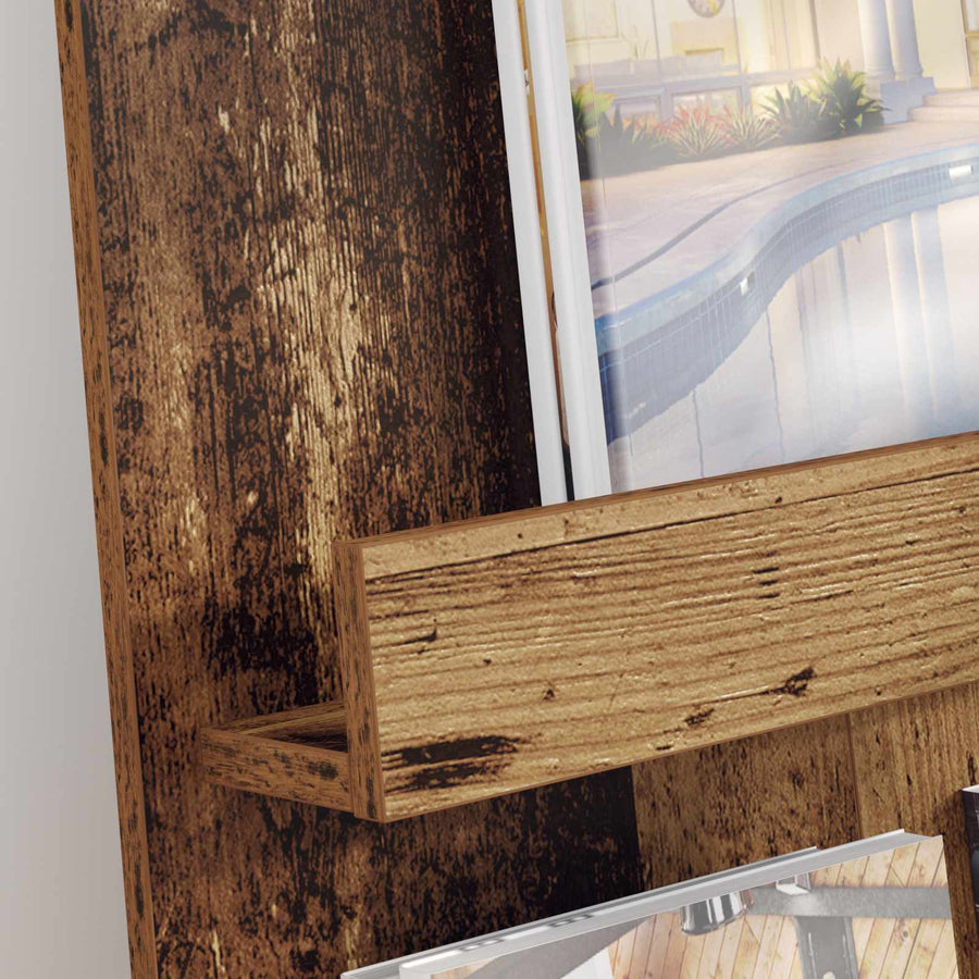 Tijdschrift Rek Met Plank Oudhout 51 X 11 X 102 Cm Bewerkt Hout Oud hout
