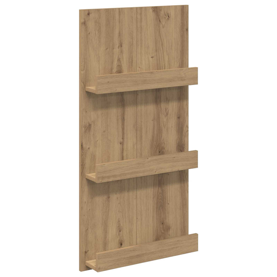 Tijdschrift Rek Artisan Eiken 51 X 11 X 102 Cm Bewerkt Hout artisanaal eikenkleurig