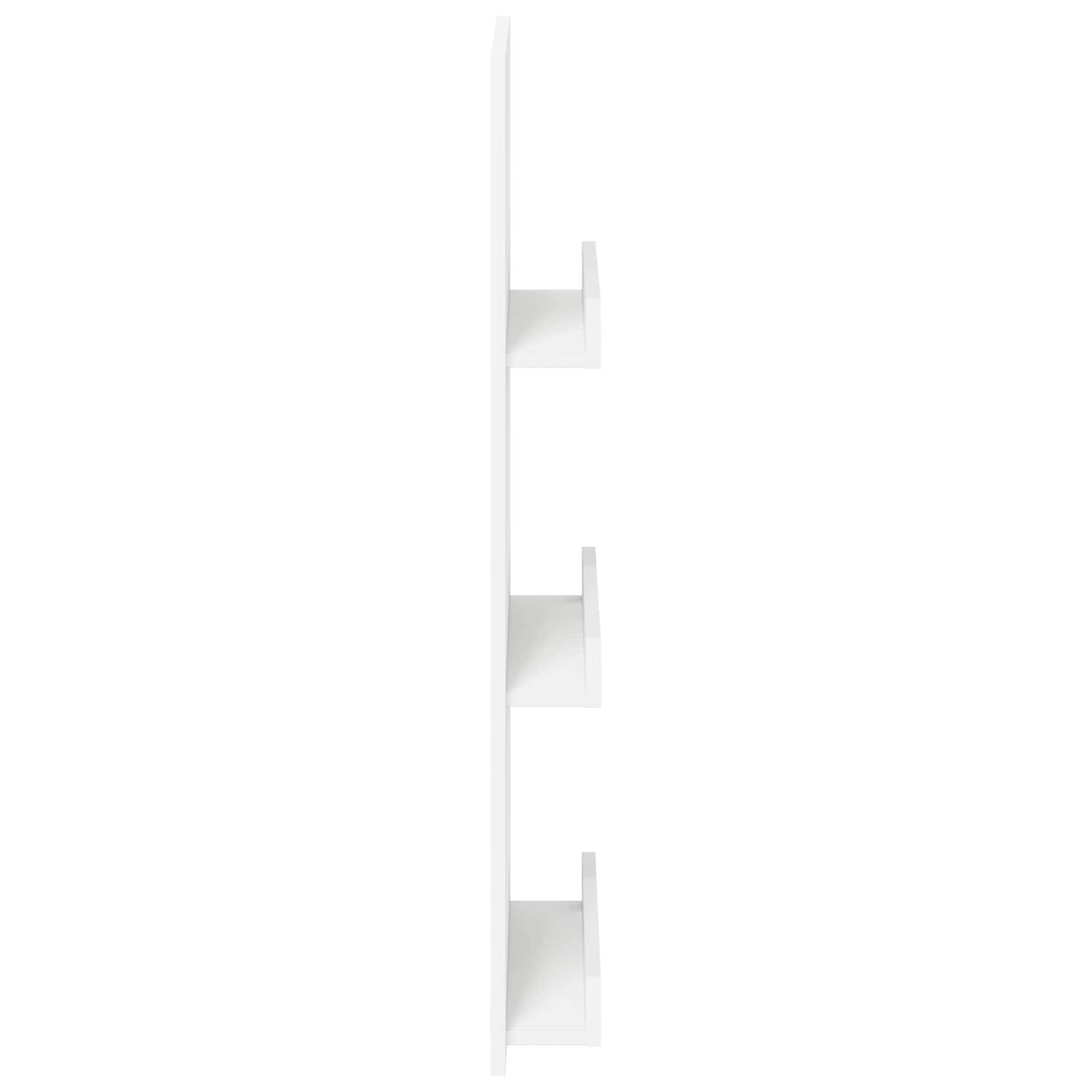 Tijdschrift Rek Met Plank Wit 51 X 11 X 102 Cm Bewerkt Hout
