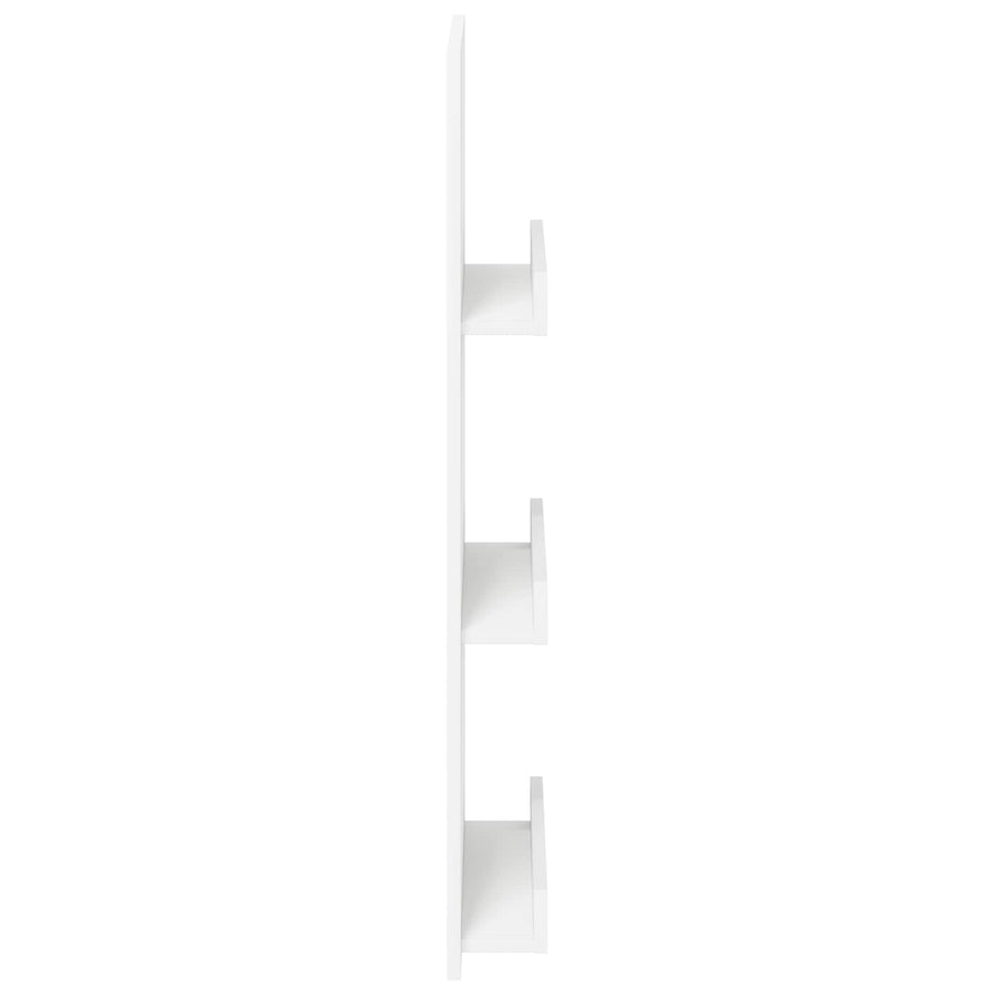 Tijdschrift Rek Met Plank Wit 51 X 11 X 102 Cm Bewerkt Hout