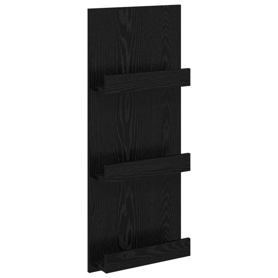 Tijdschrift Rek 51 X 11 X 102 Cm Bewerkt Hout Zwart eiken