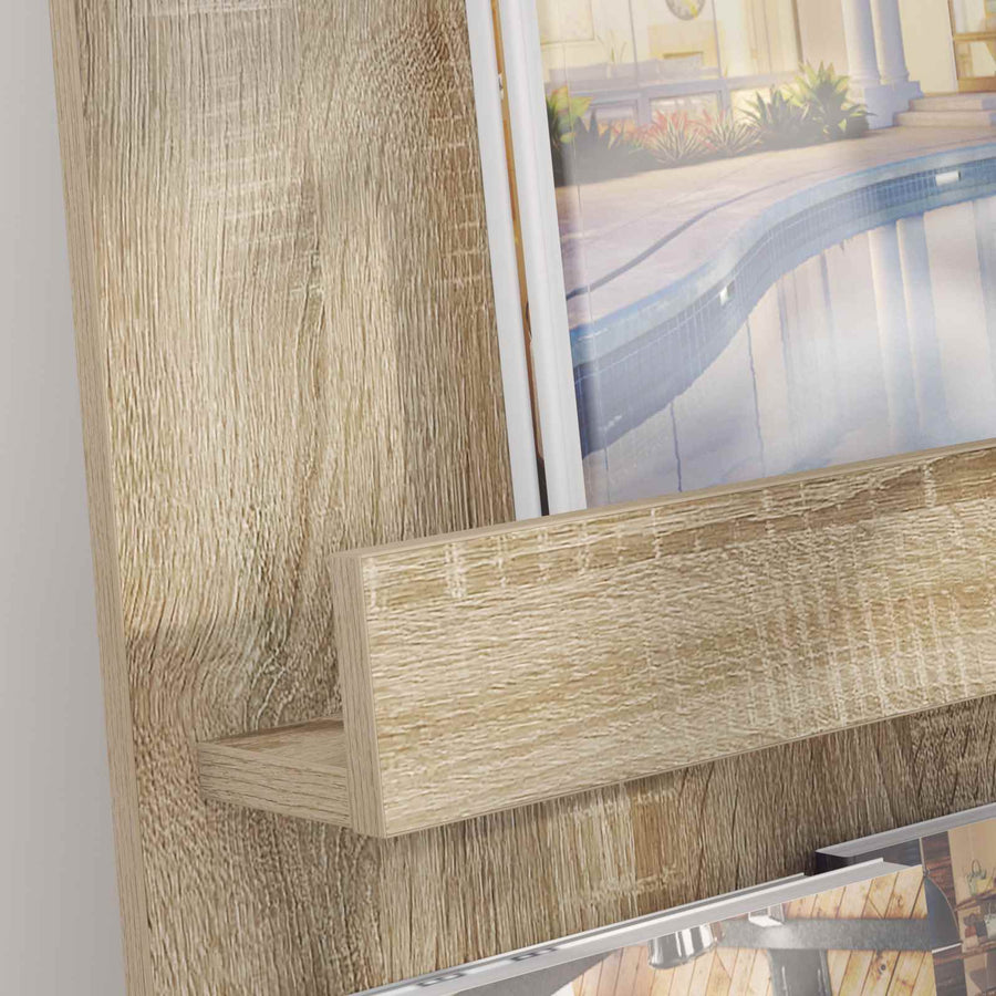 Tijdschrift Rek 51 X 11 X 102 Cm Bewerkt Hout Sonoma eiken