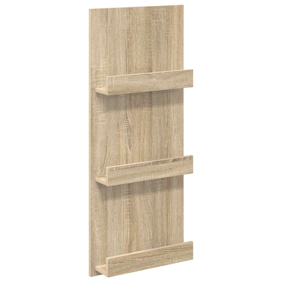 Tijdschrift Rek 51 X 11 X 102 Cm Bewerkt Hout Sonoma eiken