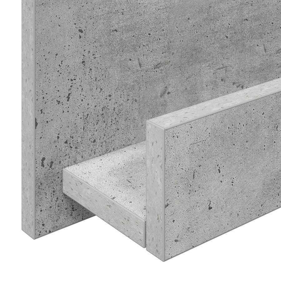 Tijdschrift Rek Beton Grijs 51 X 11 X 102 Cm Bewerkt Hout Betongrijs