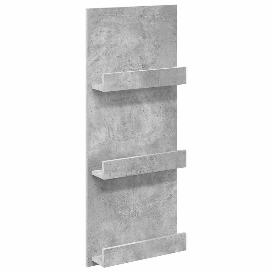 Tijdschrift Rek Beton Grijs 51 X 11 X 102 Cm Bewerkt Hout Betongrijs