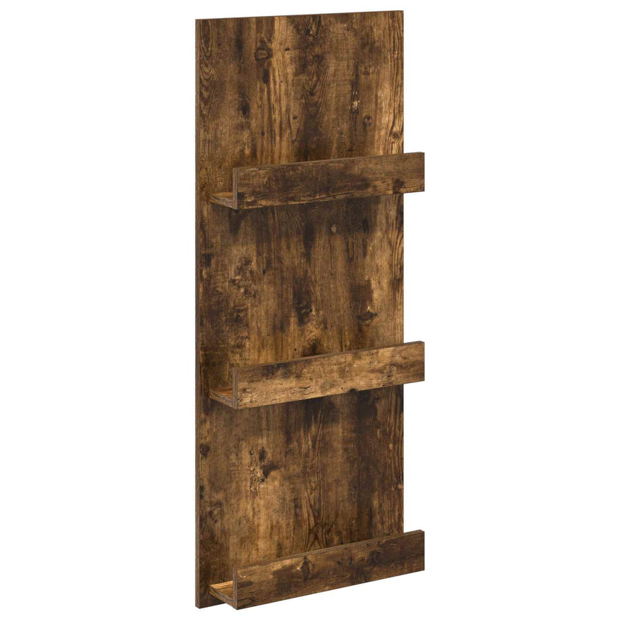 Tijdschrift Rek 51 X 11 X 102 Cm Bewerkt Hout Gerookt eiken