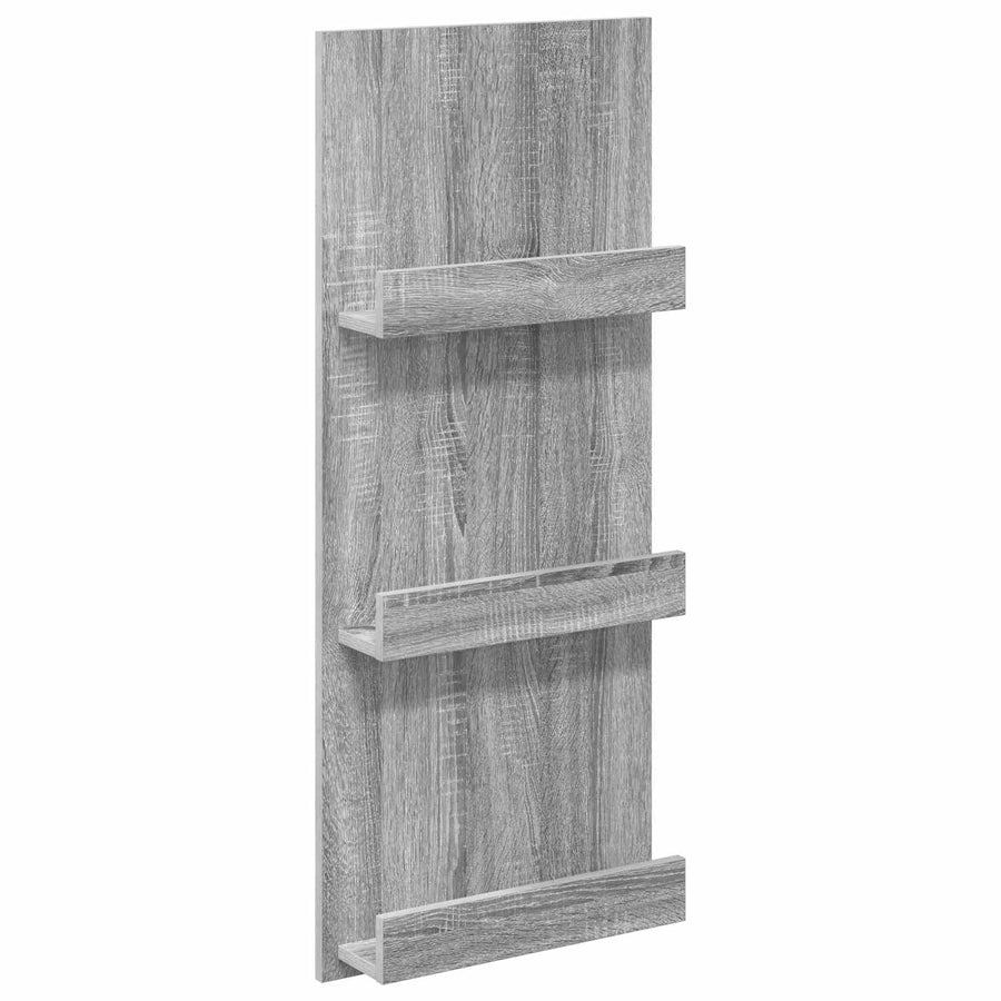 Tijdschrift Rek 51 X 11 X 102 Cm Bewerkt Hout Grijs sonoma