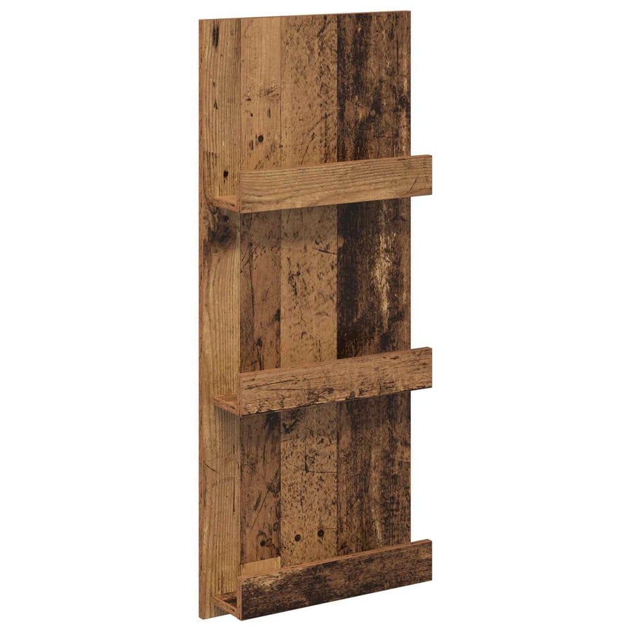 Tijdschrift Rek Met Plank Oudhout 51 X 11 X 102 Cm Bewerkt Hout Oud hout
