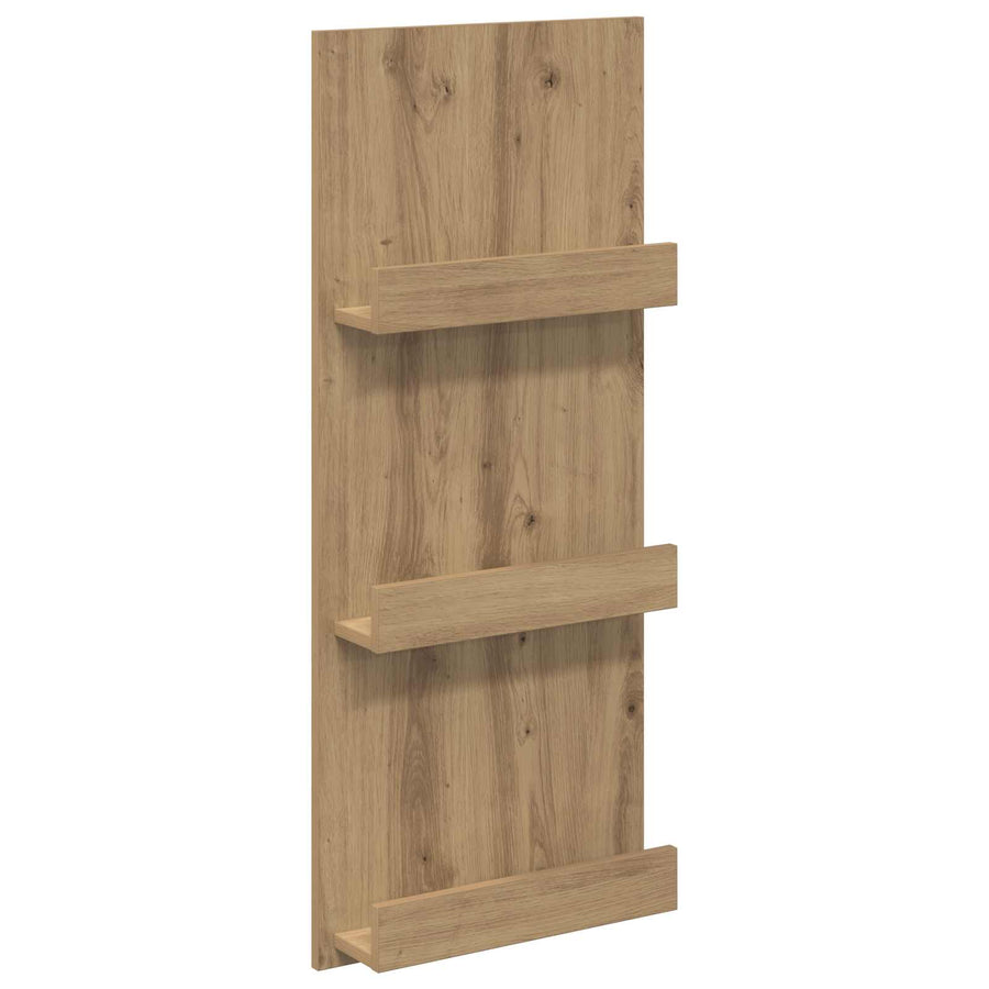 Tijdschrift Rek Artisan Eiken 51 X 11 X 102 Cm Bewerkt Hout artisanaal eikenkleurig