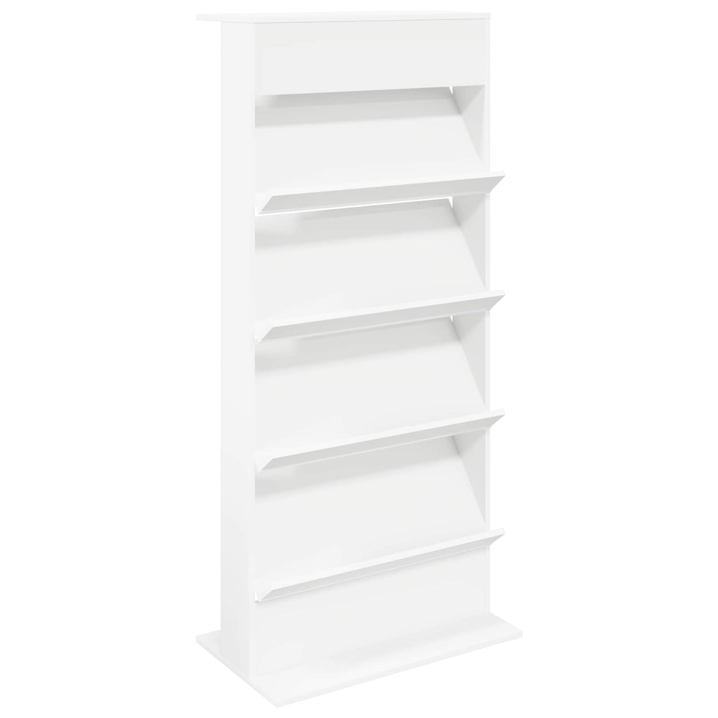 Tijdschrift Rek Met Plank Wit 70 X 41 X 156 Cm Bewerkt Hout
