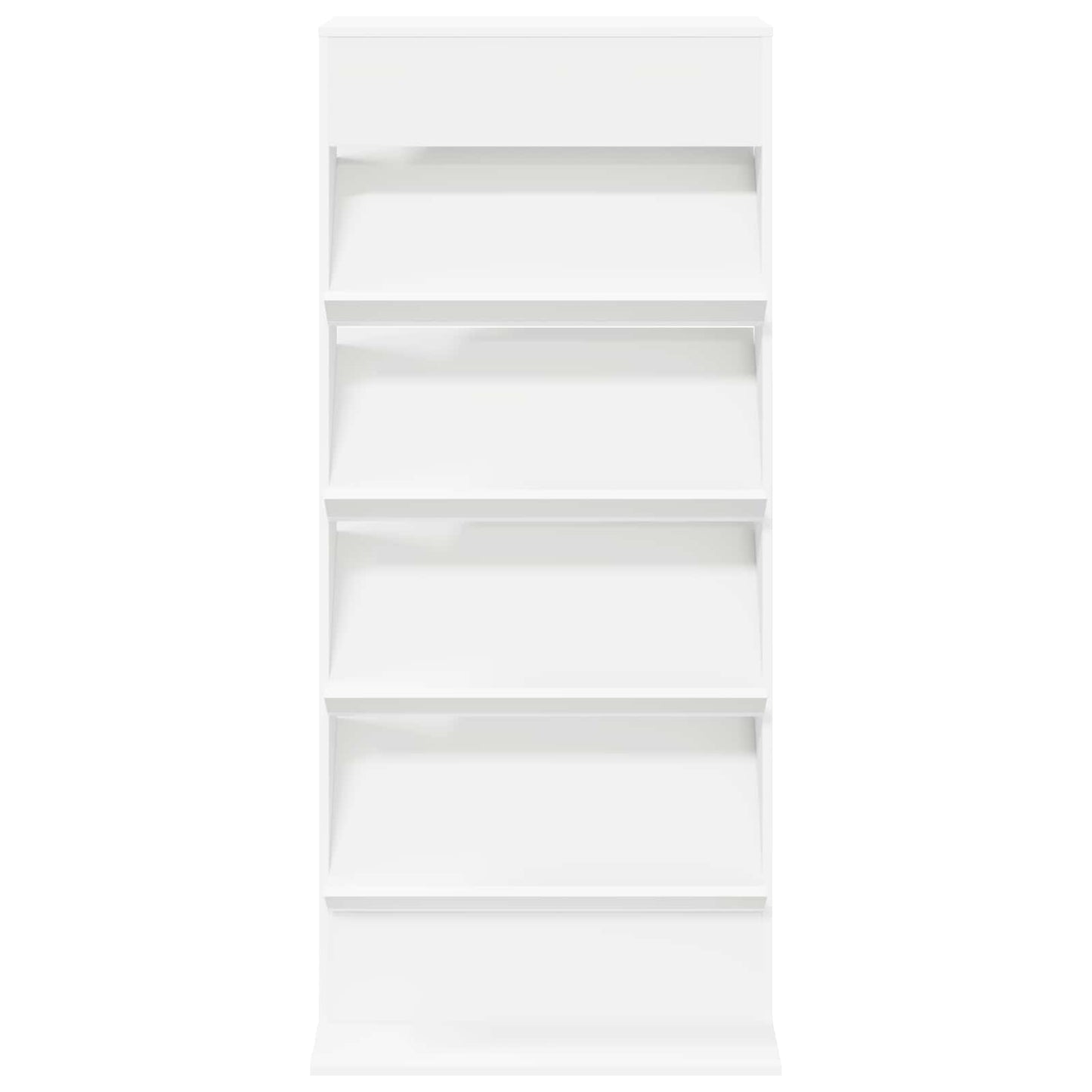 Tijdschrift Rek Met Plank Wit 70 X 41 X 156 Cm Bewerkt Hout