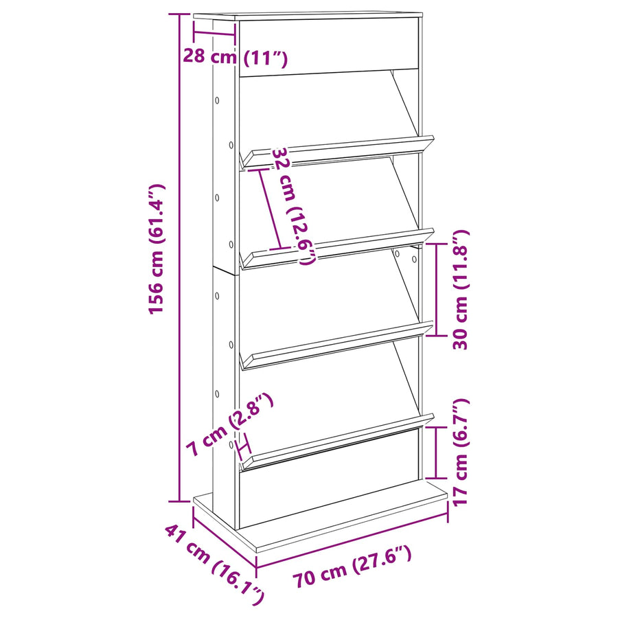 Tijdschrift Rek Beton Grijs Bewerkt Hout Betongrijs