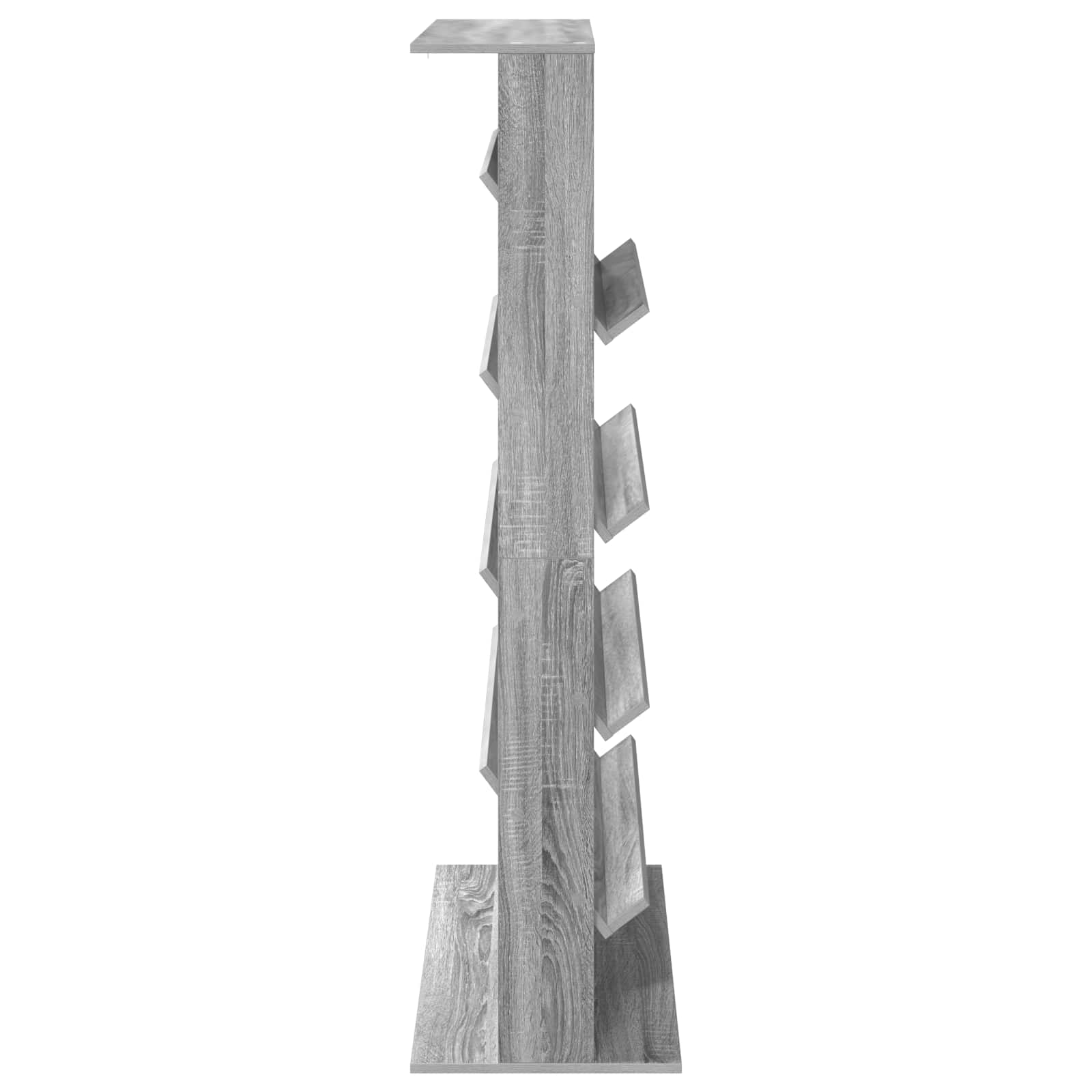 Tijdschrift Rek Bewerkt Hout Grijs sonoma