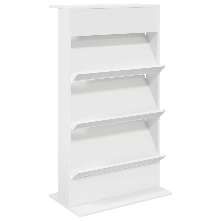 Tijdschrift Rek Met Plank Wit 70 X 41 X 126 Cm Bewerkt Hout