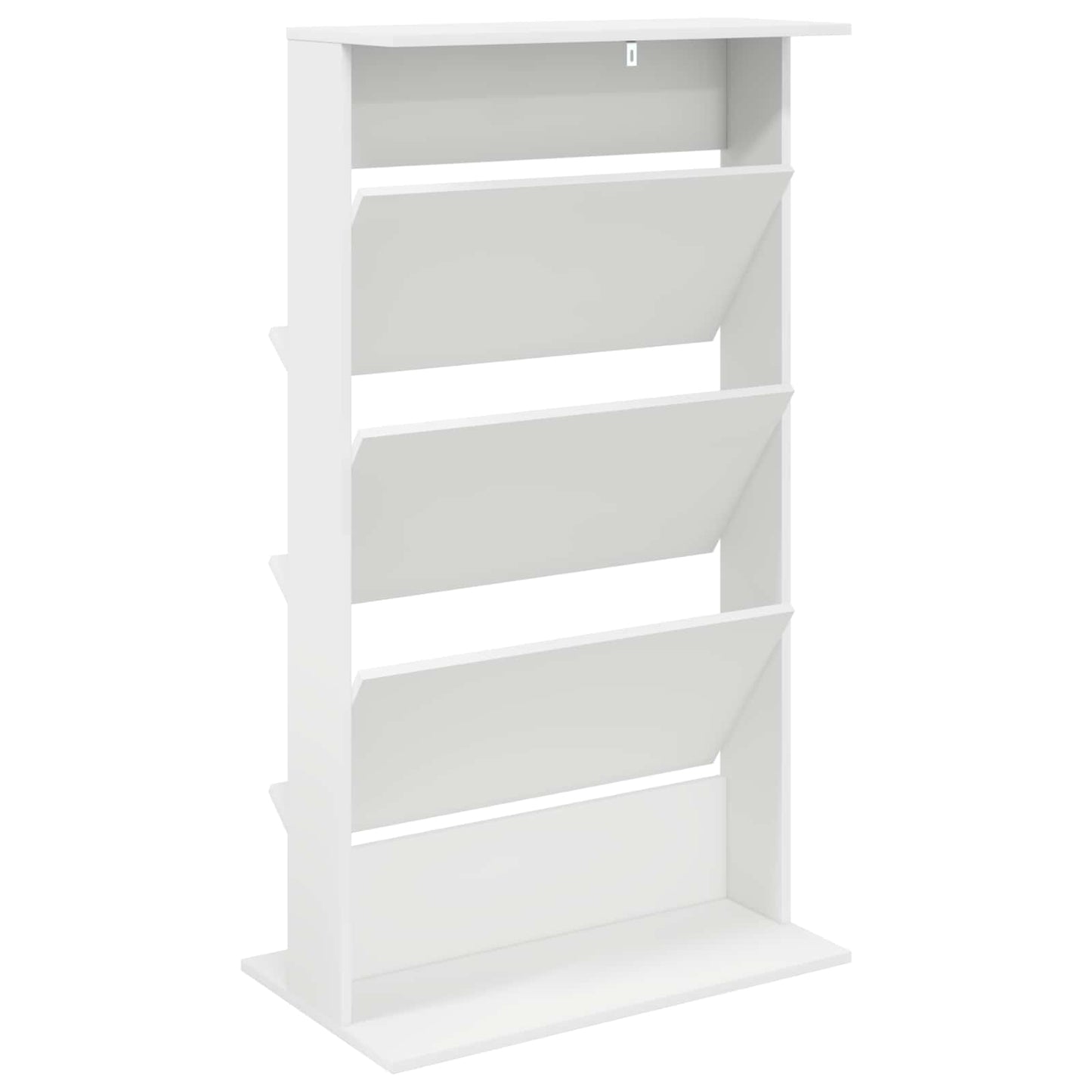 Tijdschrift Rek Met Plank Wit 70 X 41 X 126 Cm Bewerkt Hout