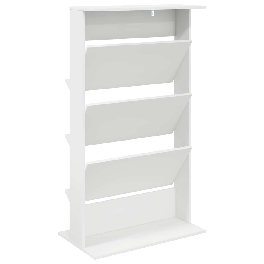 Tijdschrift Rek Met Plank Wit 70 X 41 X 126 Cm Bewerkt Hout