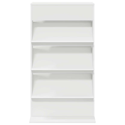 Tijdschrift Rek Met Plank Wit 70 X 41 X 126 Cm Bewerkt Hout