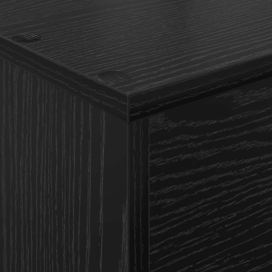 Tijdschrift Rek Zwart Eiken 70 x 41 x 126 cm Bewerkt hout