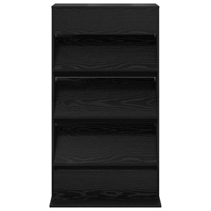 Tijdschrift Rek Zwart Eiken 70 x 41 x 126 cm Bewerkt hout
