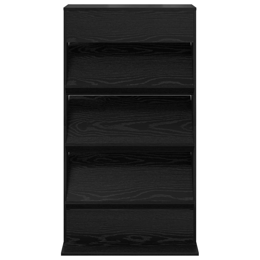 Tijdschrift Rek Zwart Eiken 70 x 41 x 126 cm Bewerkt hout