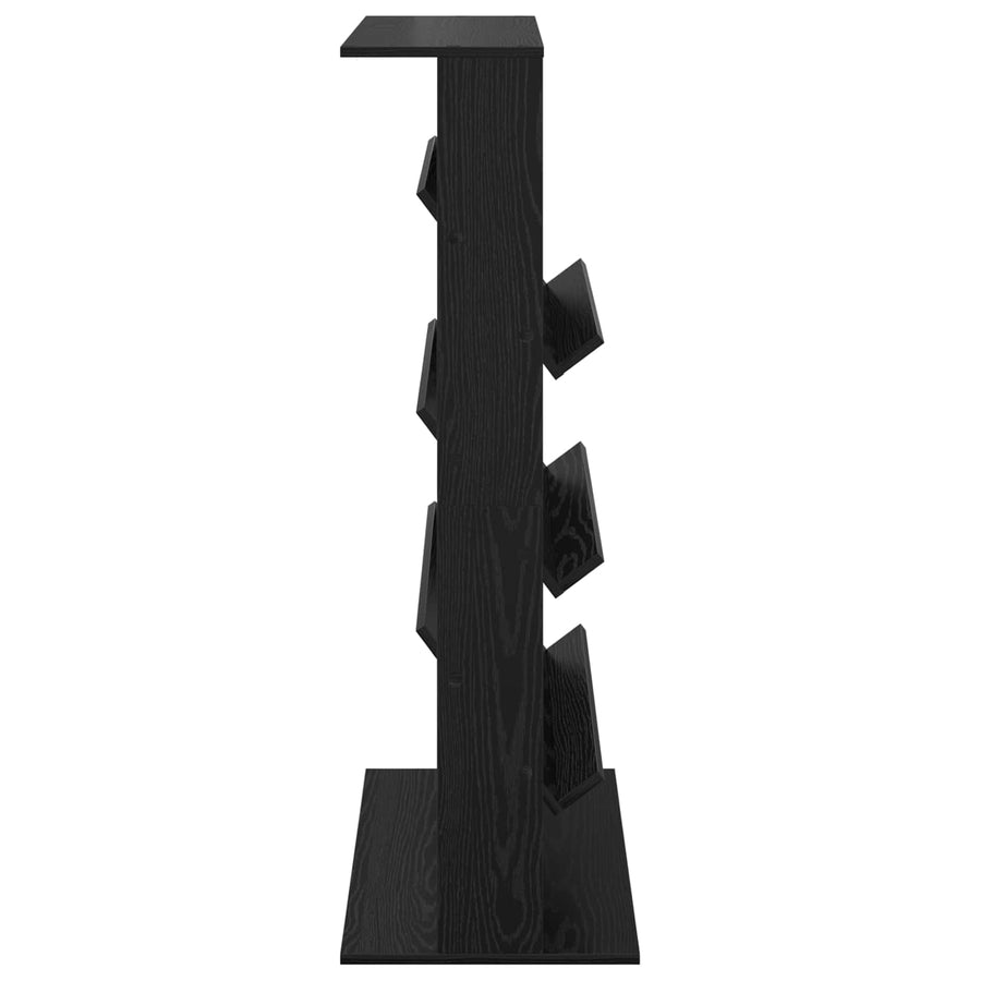 Tijdschrift Rek Zwart Eiken 70 x 41 x 126 cm Bewerkt hout