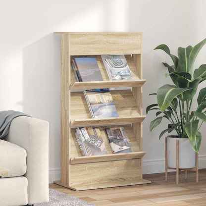 Tijdschrift Rek Sonoma Eiken 70 x 41 x 126 cm Bewerkt hout