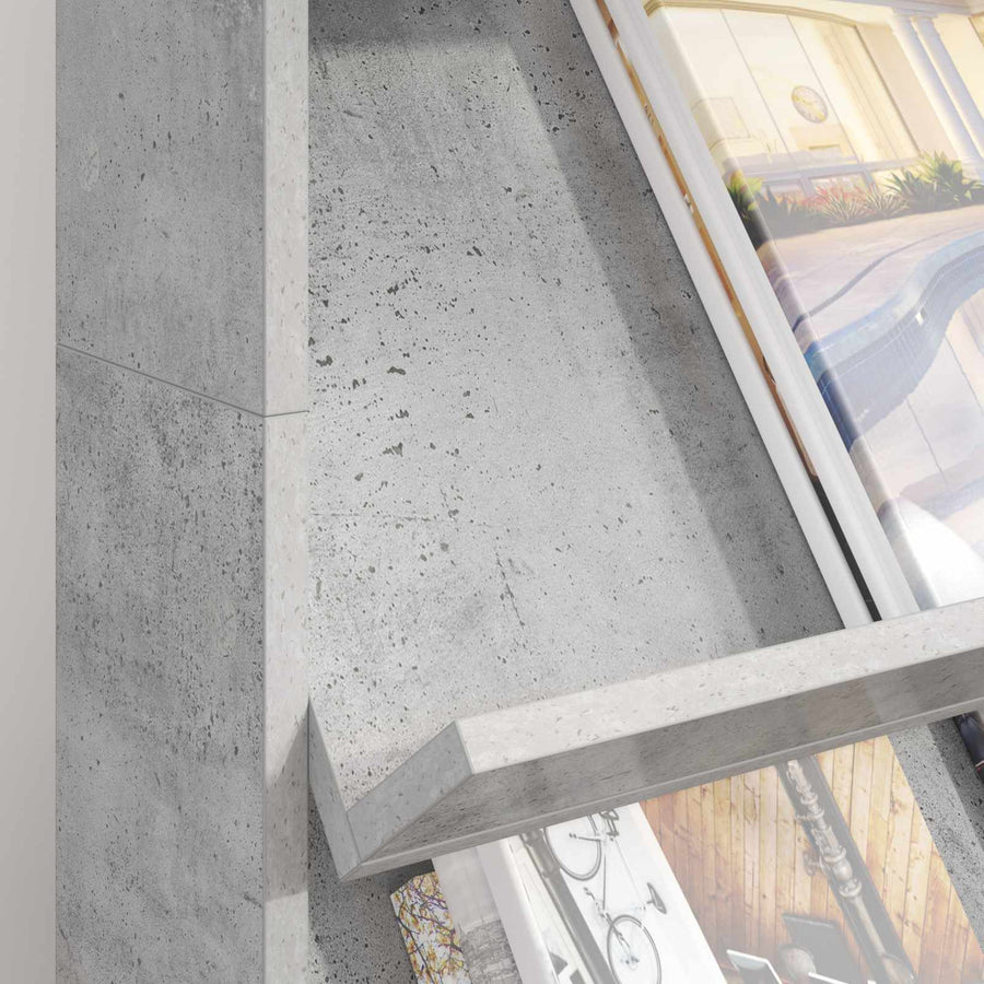 Tijdschrift Rek Beton Grijs 70 x 41 x 126 cm Bewerkt hout