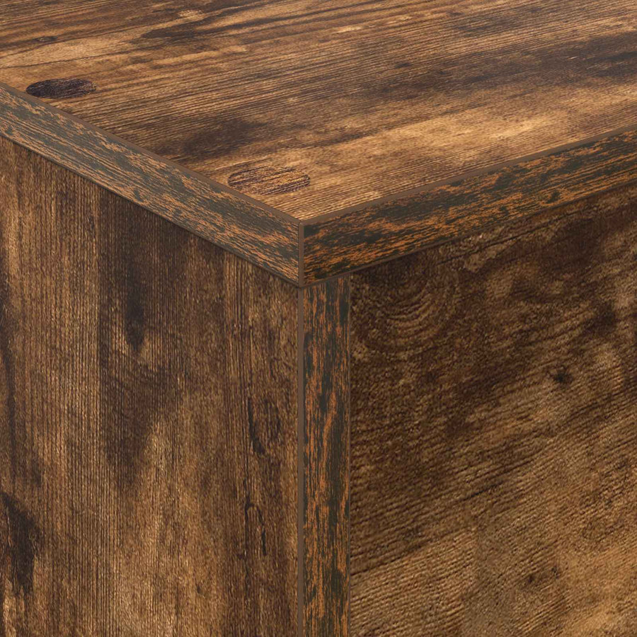 Tijdschrift Rek Gerookt eiken 70 x 41 x 126 cm Bewerkt hout