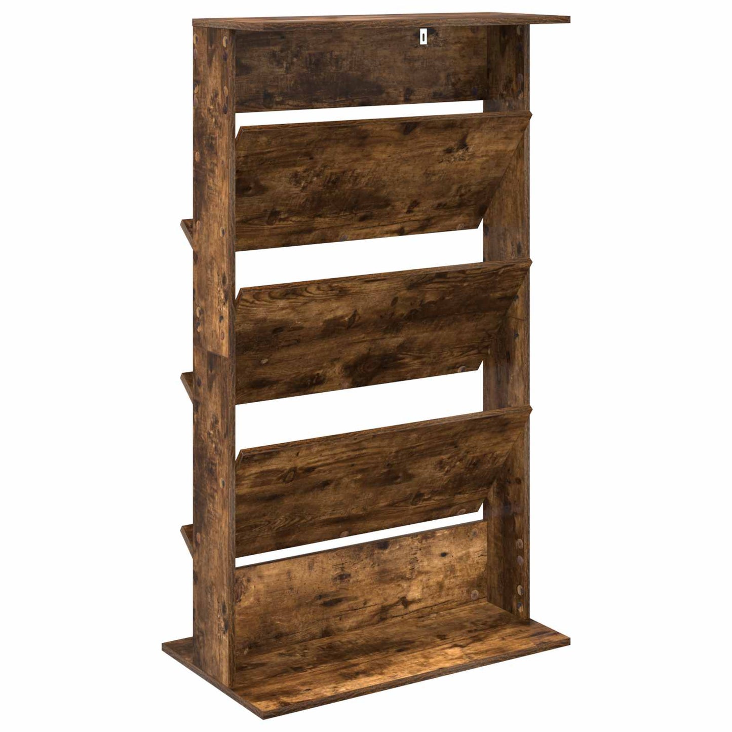 Tijdschrift Rek Gerookt eiken 70 x 41 x 126 cm Bewerkt hout