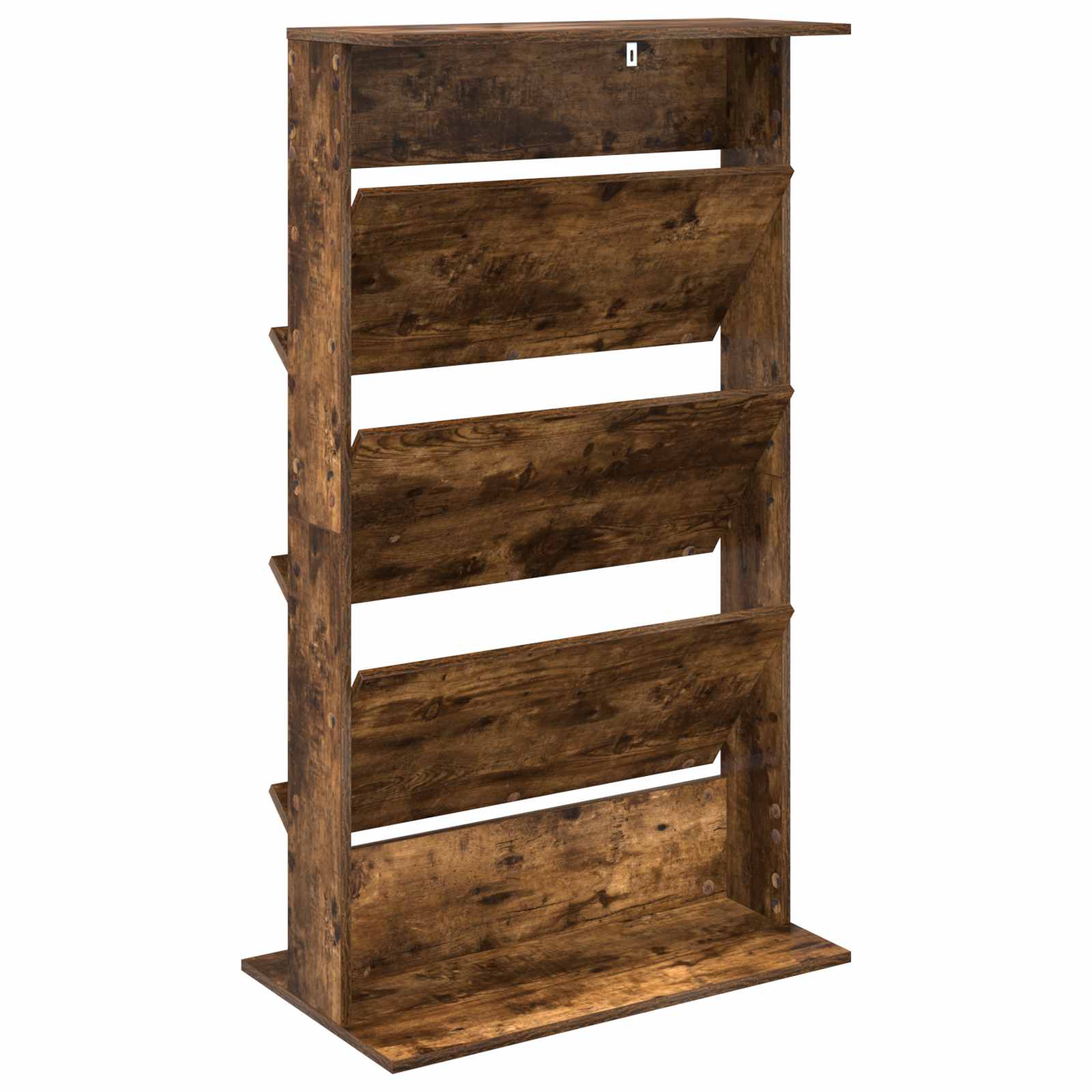 Tijdschrift Rek Gerookt eiken 70 x 41 x 126 cm Bewerkt hout
