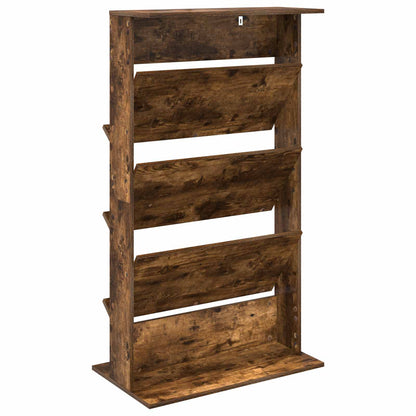 Tijdschrift Rek Gerookt eiken 70 x 41 x 126 cm Bewerkt hout