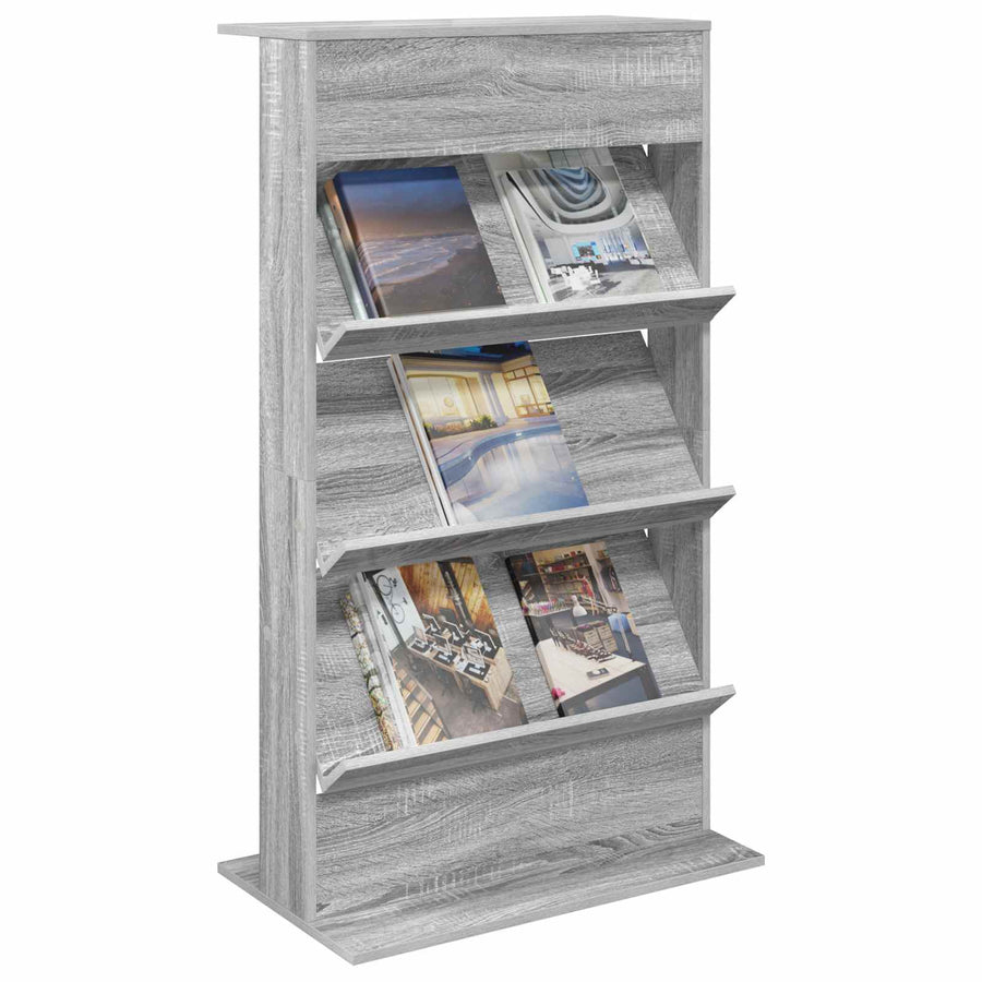 Tijdschrift Rek Grijs Sonoma 70 x 41 x 126 cm Bewerkt hout