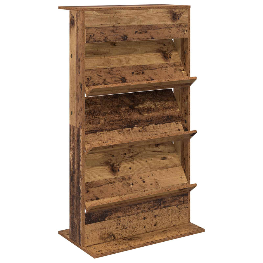 Tijdschrift Rek met plank Oudhout 70 x 41 x 126 cm Bewerkt hout