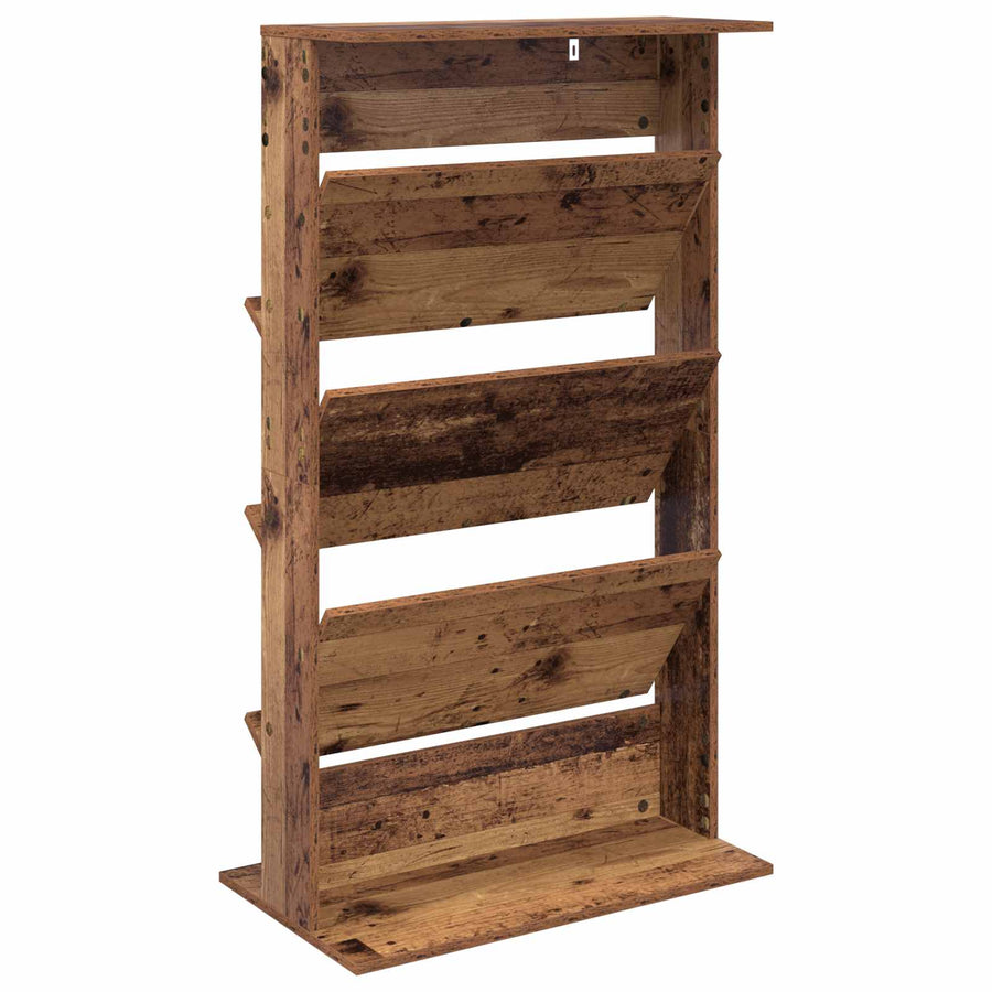 Tijdschrift Rek met plank Oudhout 70 x 41 x 126 cm Bewerkt hout