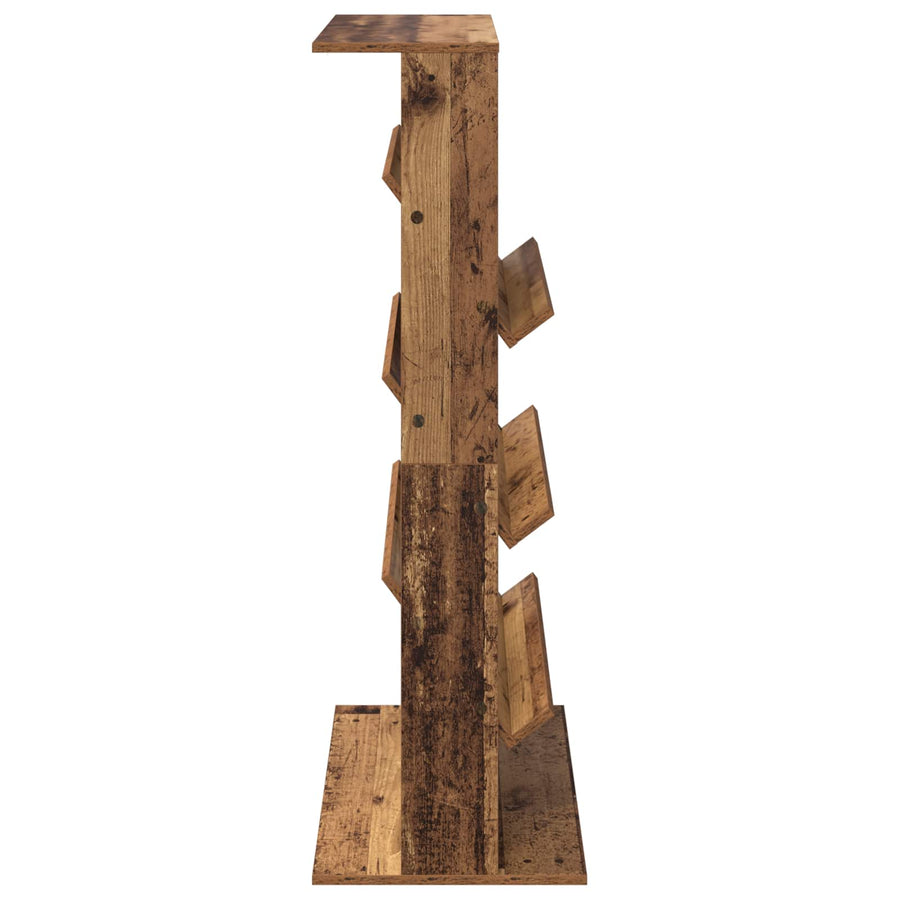 Tijdschrift Rek met plank Oudhout 70 x 41 x 126 cm Bewerkt hout