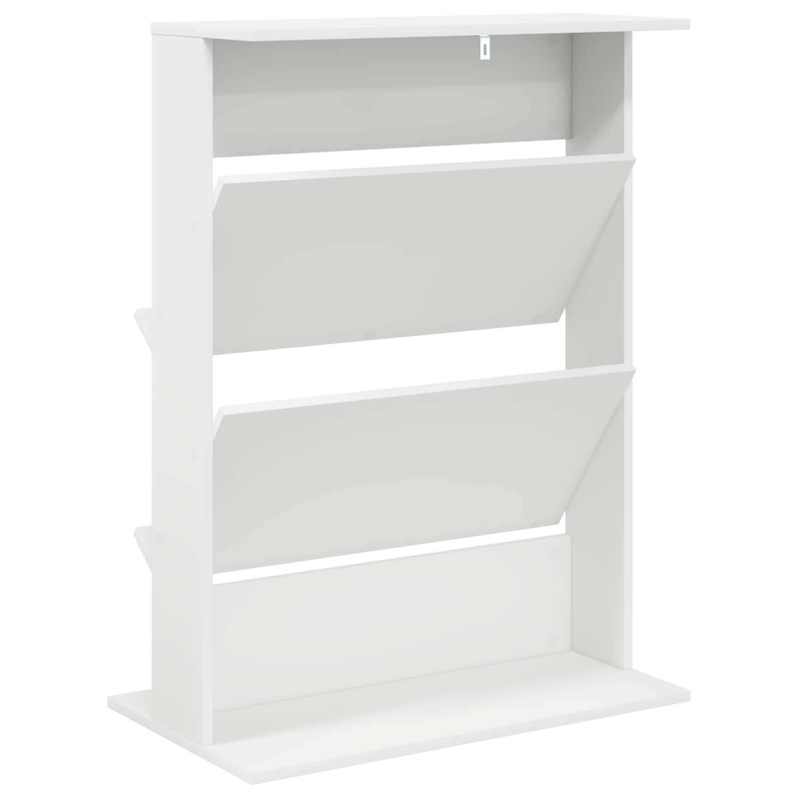 Tijdschrift Rek Met Plank Wit 70 X 41 X 96 Cm Bewerkt Hout