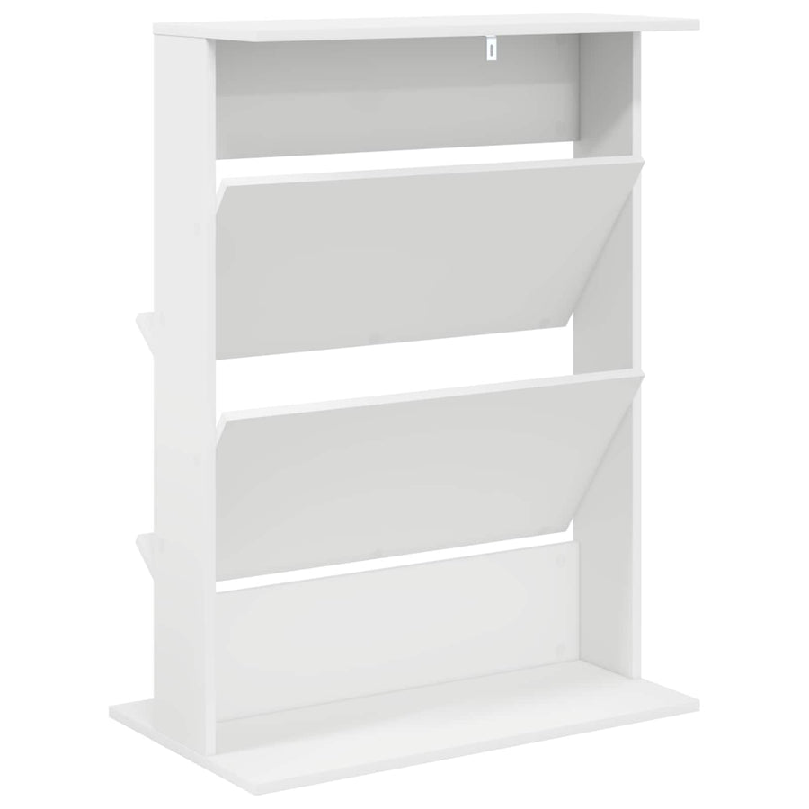 Tijdschrift Rek Met Plank Wit 70 X 41 X 96 Cm Bewerkt Hout