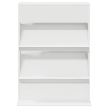 Tijdschrift Rek Met Plank Wit 70 X 41 X 96 Cm Bewerkt Hout