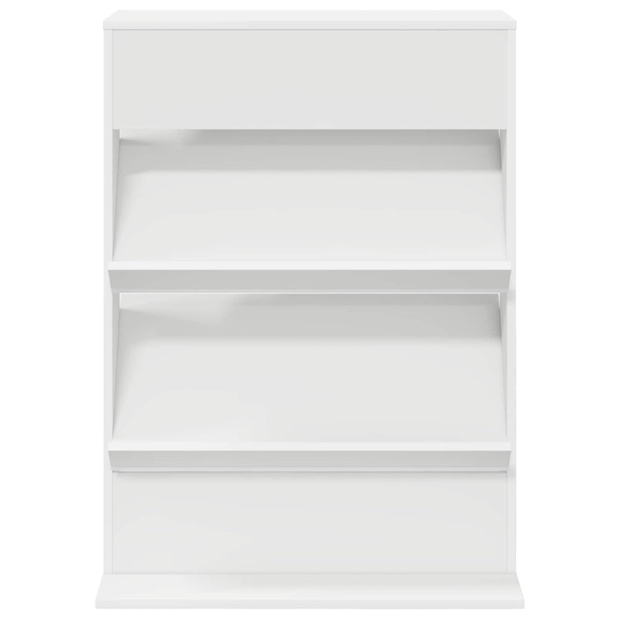 Tijdschrift Rek Met Plank Wit 70 X 41 X 96 Cm Bewerkt Hout